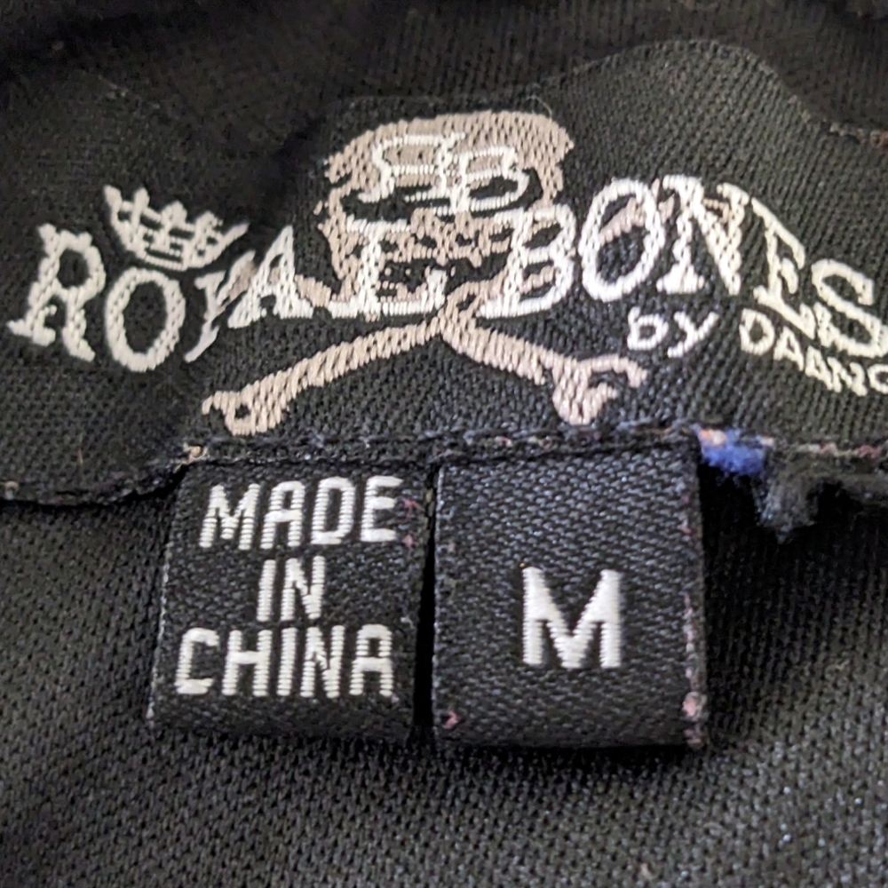 Y2K Royal Bones Skulls High Low Dress, M, EUC - Picture 3 of 3